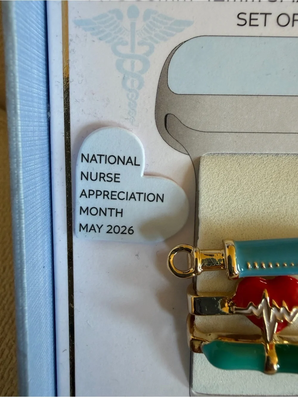 True to Form Nurse Watch Band Charms — Blue, Red, Green (Set of 3) w/Gift Box